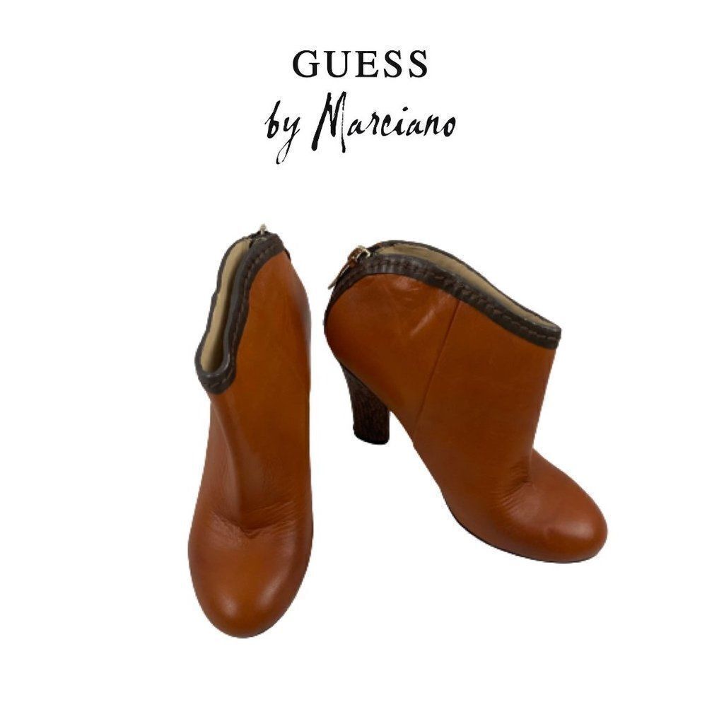 Guess Marciano Burnt Orange Ankle Boots. Sz 6M